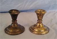 Frank M. Whiting weighed sterling candle sticks