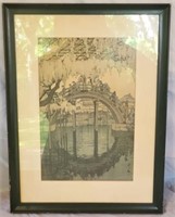 Kameido Bridge Japanese Print by Hiroshi Yoshida