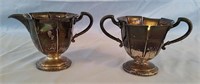 Sterling Silver Weighted Sugar and Creamer AS-IS