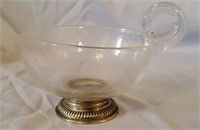 Sterling Silver Base Glass Creamer Cup