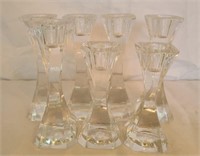 7 Villeroy and Boch glass candle stick holders