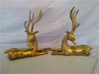 Pair of Vintage brass decorative deer