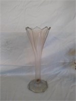 Beautiful tall Heavy Depression glass vase