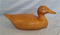 Large Vintage Wooden hand carved duck