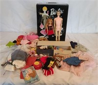 Estate lot of vintage barbie dolls with clothes