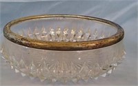 Vintage Diamond pattern glass bowl