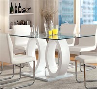 New O Shaped Dining Table with Glass Top Beautiful
