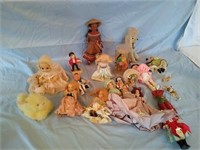 Estate box lot of dolls and misc
