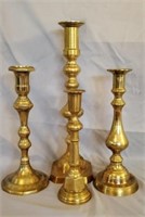 Vintage lot of 4 Brass Decorative Candle Holders