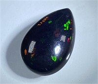 Certified 4.10 cts Natural Black Opal