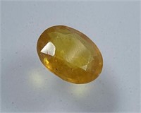 Certified 4.40 Cts Natural Yellow Sapphire
