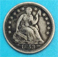 1853 w/ Arrows Half Dime (1/2 Dime) Type Coin