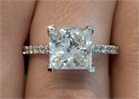 2.55 Cts Princess Diamond Solitaire Ring