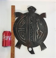 African Metal Turtle Wall Decoration