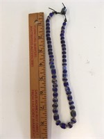 Hand Crafted Blue & White Beaded Necklace