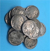 (17)  Coins Buffalo Nickels