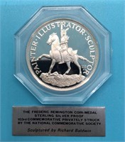 Sterling Silver Proof Frederic Remington Medal