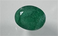 Certified 5.00 Cts Natural Oval Emerald
