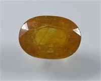Certified 19.70 Cts Natural Yellow Sapphire