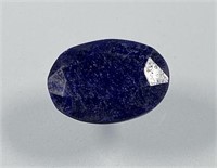 Certified 7.75 Cts Natural Blue Sapphire