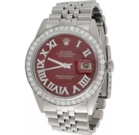 Rolex Men Datejust Diamond Watch Roman 2.75 Cts