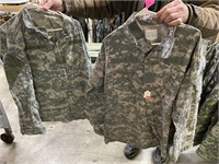 2 MILITARY DIGITAL DESERT CAMO SHIRTS