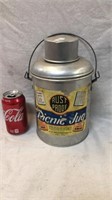 Vintage picnic jug with the original glass jar
