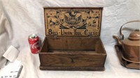 Antique wooden boys Union Tool chest