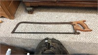 Large antique hack saw