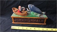 Cast iron Jonah and the Whale mechanical bank