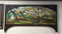 Large stained glass archway 62 inches wide and 34