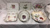 Assorted fine porcelain dresser trays
