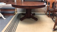 60 inch round oak table Arts and crafts mission