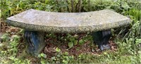 Cast stone garden bench,