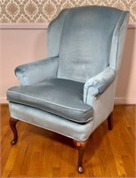 Queen Anne wing chair, cabriole legs,cherry