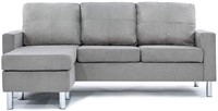 Divano Roma Furniture Modern Sectional, Grey
