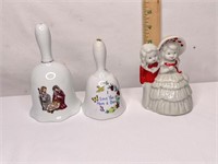 3 Porcelain Bells