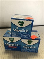 3 ct. Vick’s VapoRub - exp. October 2022