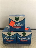 3 ct. Vick’s VapoRub - exp. October 2022