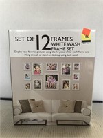 12 Matching Whitewash Picture Frames