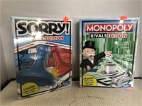 Sorry - Rivals & Monopoly - Rivals Boardgames