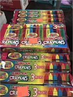 13 pkgs. Bubble gum crayons. 3 boxes / pkg.