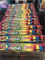 14 pkgs. Bubble gum crayons. 3 boxes / pkg.