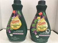 2 bottles GAIN laundry detergent. 58 loads/