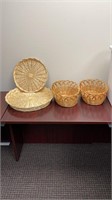 Lot of four Wicker baskets