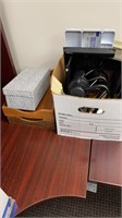 Large lot of desk drawer organizers and paper