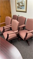 Lot of 5 Upholstered office chairs or conference