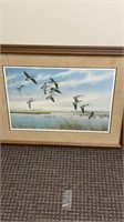 Signed piece of art of Canadian geese hi David
