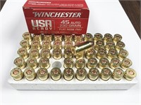 45 auto ammo, box of 50rds, Winchester USA Ready,