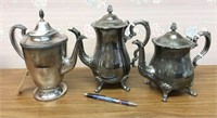 VINTAGE silver plate: Leonard footed coffee and